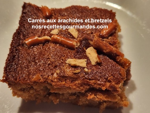 Carrés aux arachides et bretzels