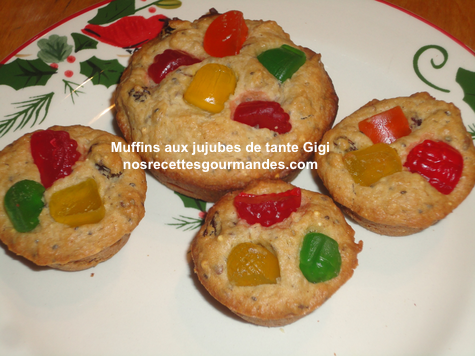 Muffins aux jujubes de tante Gigi