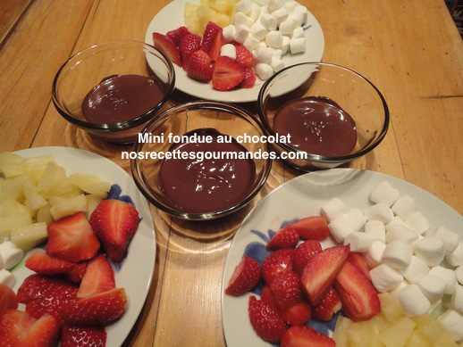 Mini fondue au chocolat