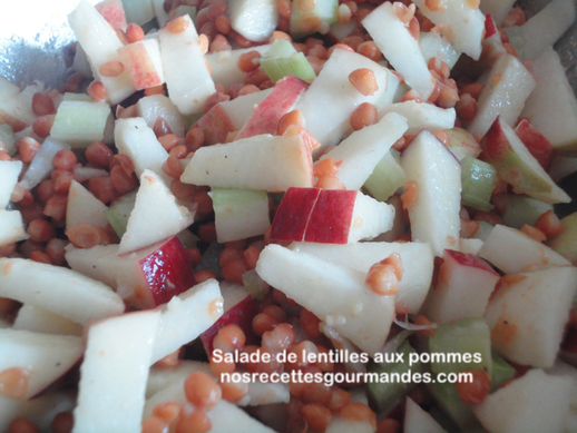 Salade de lentilles aux pommes